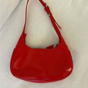 Poppy Lissiman Red Leather Shoulder Bag. ALMOST NEW